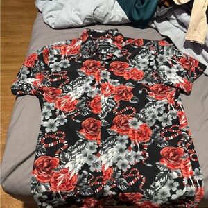 Reyn Spooner Red and Black Casual Button Down Shirt